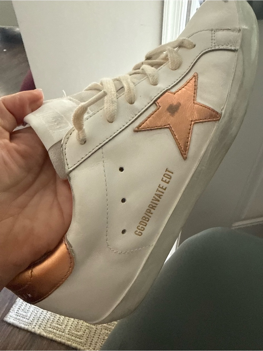 Golden Goose Superstars Private EDT Size 42 GUC Copper Metallic